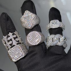 💎 VVS Passes Diamond Tester Top quality Moissanite Rings 