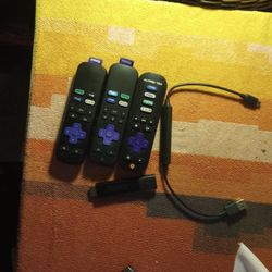 Roku With 2 Extra Remotes 