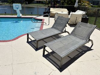 Swimming Pool And Patio Chaise Lounge Chairs (pair)