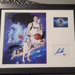 Luka Doncic Autographed Frame 🔥