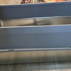 Large stainless steel cat litter box