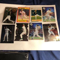 Oakland A’s Baseball Cards Vintage 2 Serial Numbered 1 Did Cut Premier, All Mint Condition!