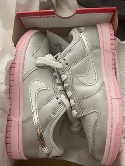 Pink and silver dunks