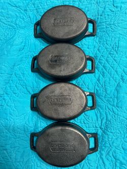 Cast wear cast-iron mini casserole ovals 4” x 5” with handles set of four