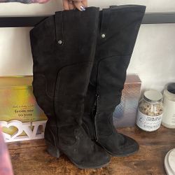 So black knee high boots 8.5