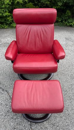 🔥 Ekornes Stressless “TAURUS” Large Recliner Chair + Ottoman 🔥