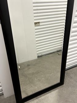 Large Rectangular Mirror with Dark Frame