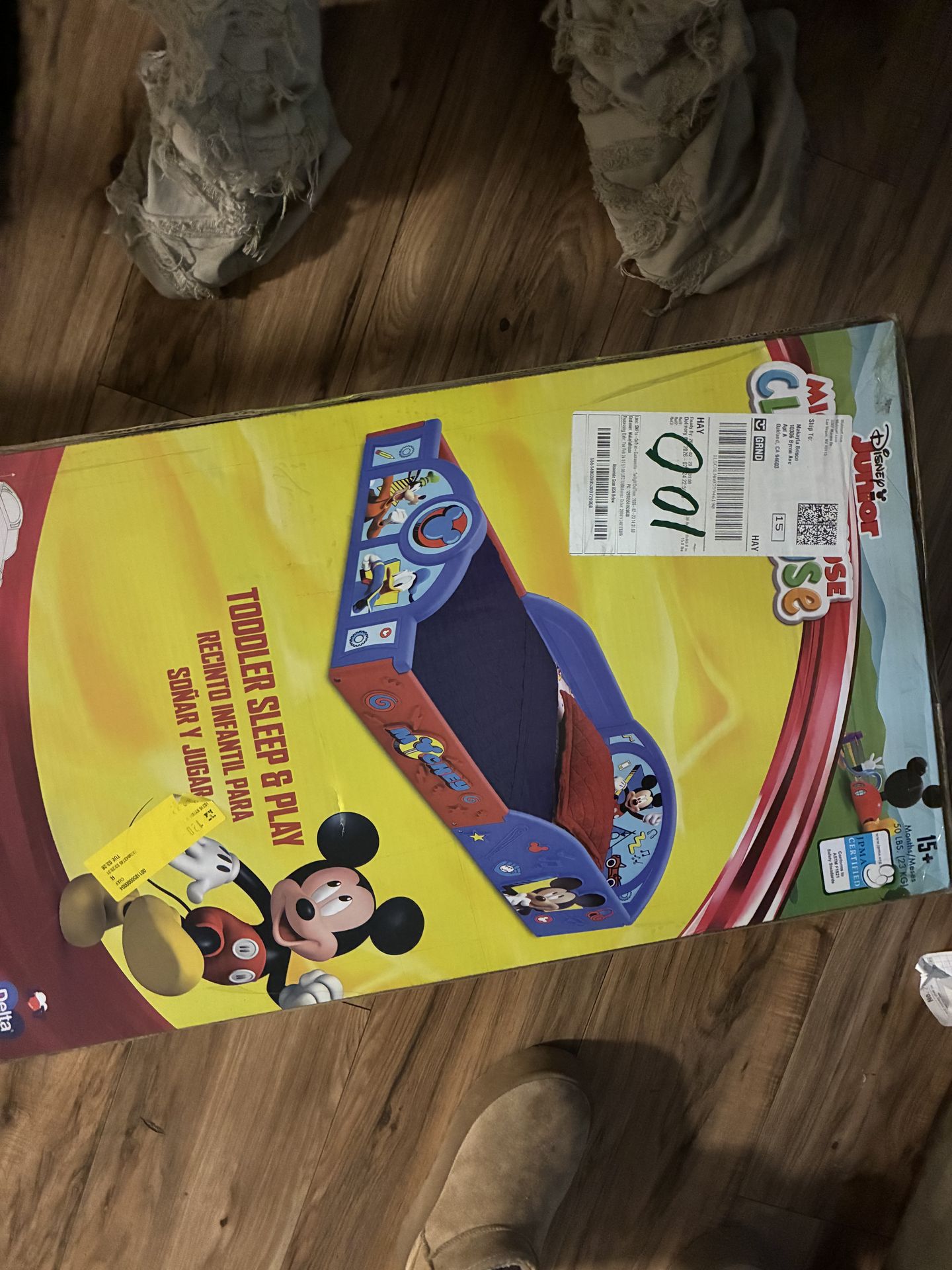 Toddler sleep and play bed Mickey Mouse