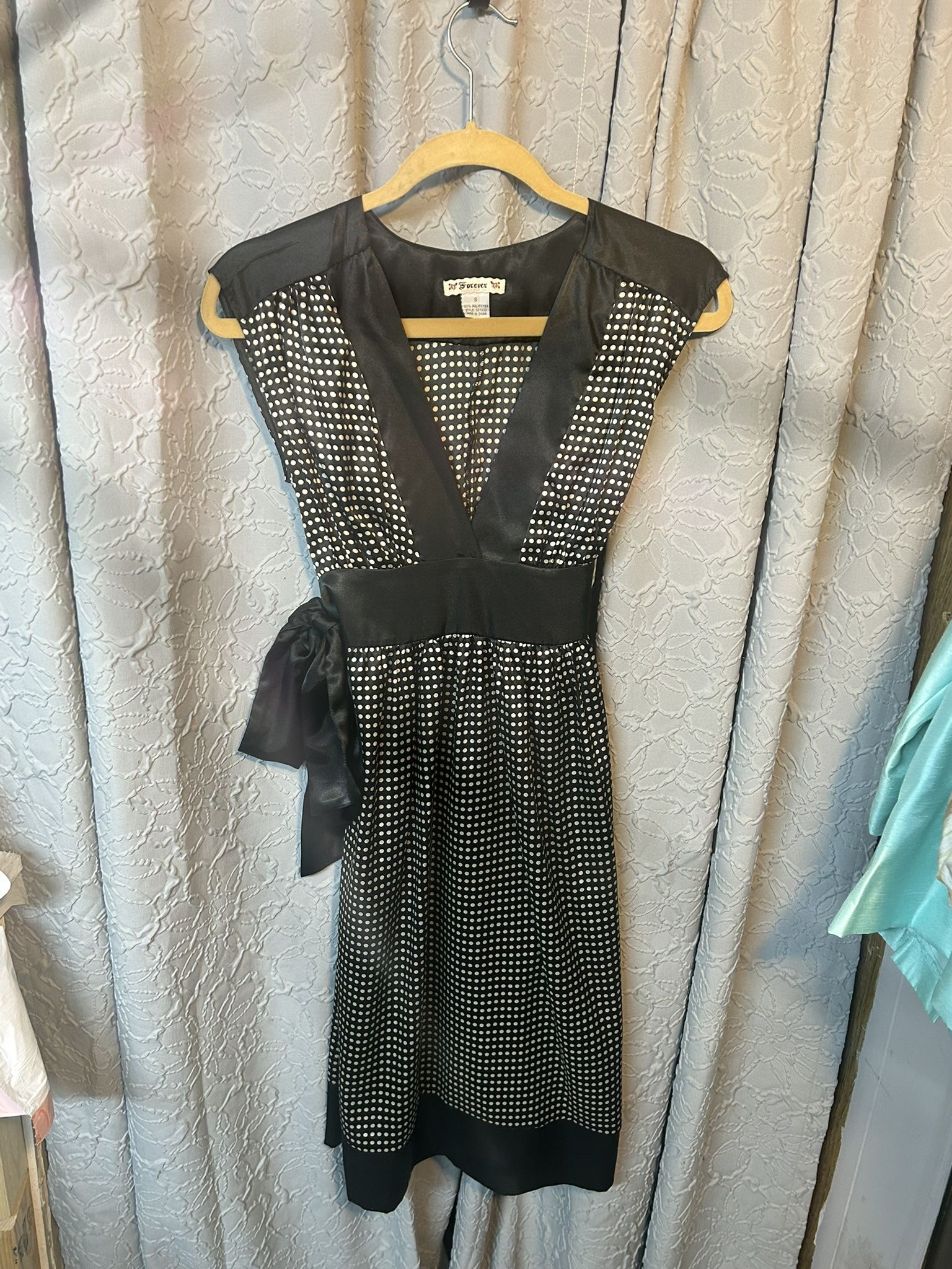 Blank & White polka dot Dress