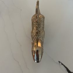 Brass Dinosaur Statue Decor, Small Retro Copper Animal Figurines Home Decoration for Living Room and Desk， Spiny Dragon