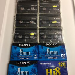 Sony Panasonic 8mm Video8 Digital8 Hi8 Video Camcorder Camera Cassettes Tapes LOTS 12 total