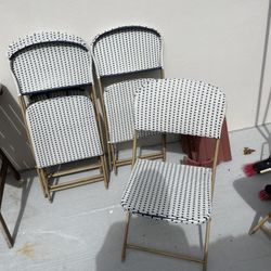 5 French Parisien cafe Chairs 