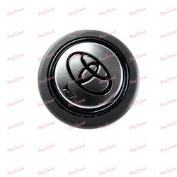 Horn Button Black / Silver fits TOYOTA TRD MOMO RAID NRG Steering Wheel Racing -(4-HORN-TOYOTA-BK