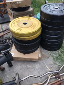 Used bumper plates prices vary Olympic
