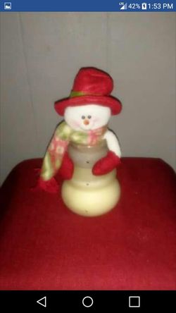 Christmas Snowman Candle $3 MPU