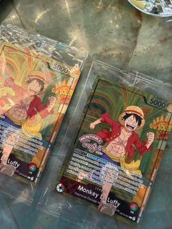 One Piece Card French Luffy Op13-001 X Musee Grevin Promo New