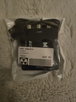 AV to HDMI Upscaler Adapter with USB Cable