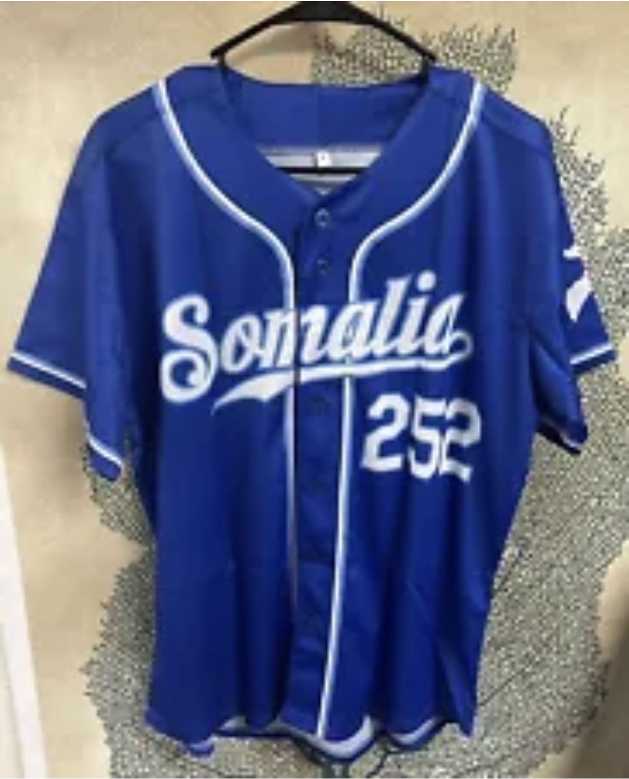 Somalia Jersey - IMRAN Number 252 On The Back - Blue Size S