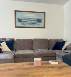 Gray Fabric Sectional Sofa