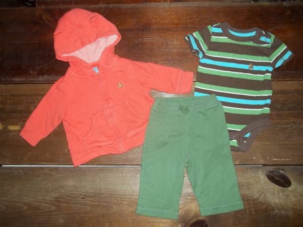 Baby Gap Boys 3-6M Winter Clothes Outfit Hoodie Jacket Bodysuit Pants