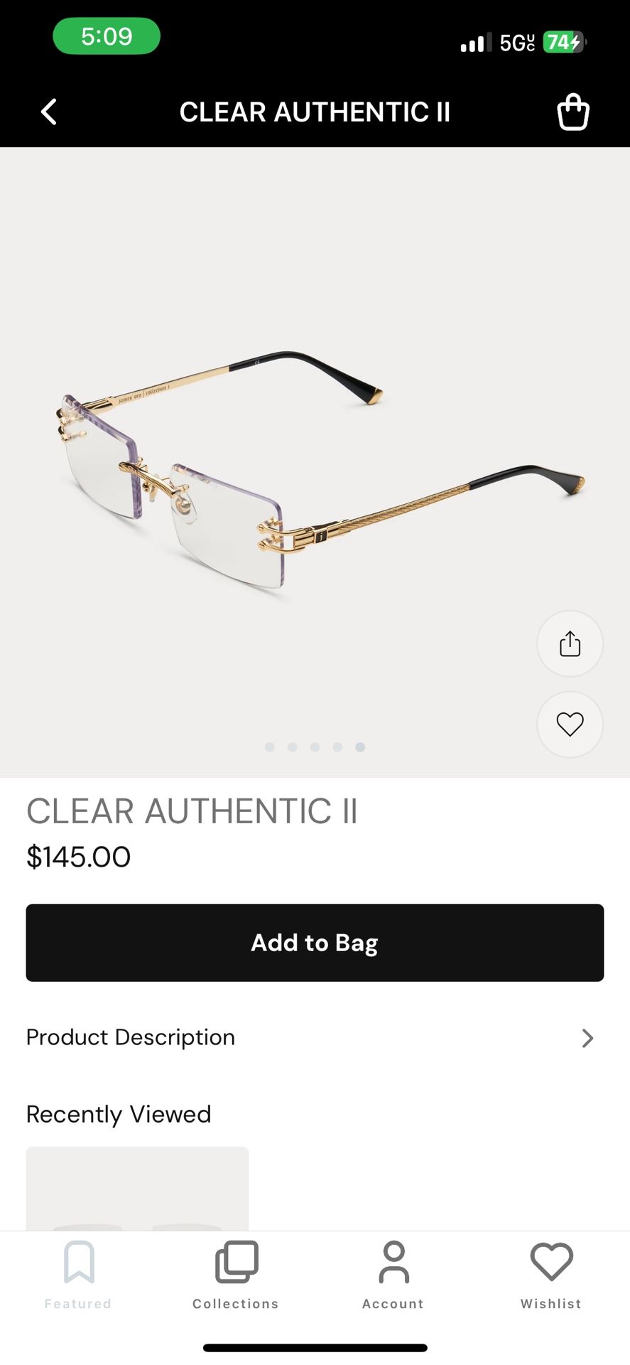 James Oro Clear Glasses