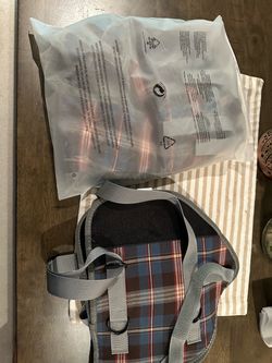 Medium Plaid Front Leg & Rear Leg Dog  Lift Harness with Packaging