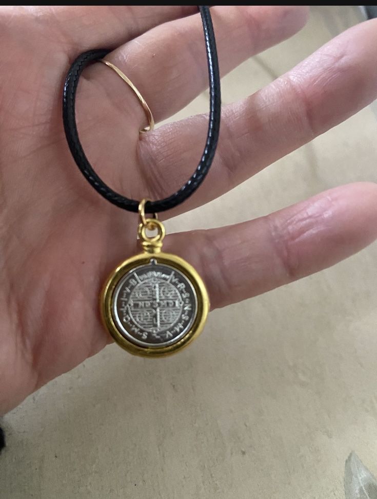 New St Benedict Coin Medal Necklace