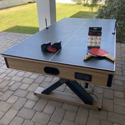 Excalibur 6’ Air Hockey Table With Table Tennis Top