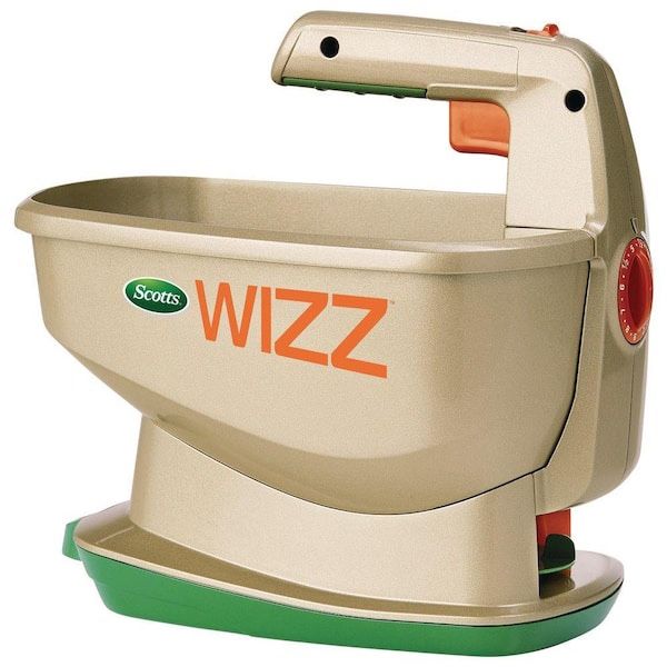 Wizz Spreader Holds up to 2,500 sq. ft. of Product, Handheld Spreader for Grass Seed, Fertilizer, Sa