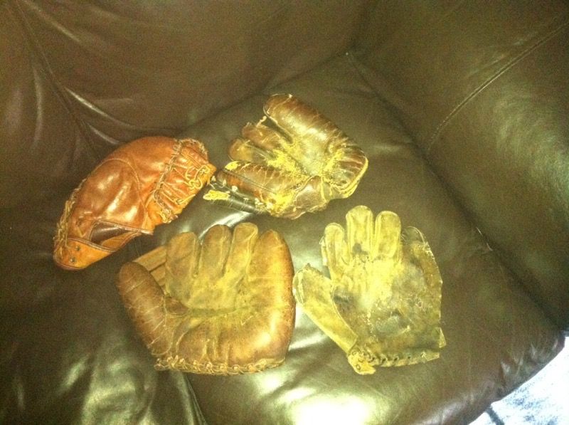 Vintage baseball gloves