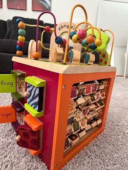 Zany Zoo Wooden Activity Cube