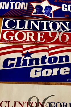 Clinton Gore 96’ Political Bumper Stickers