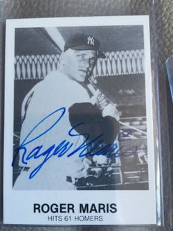 1984 Roger Maris auto card certified