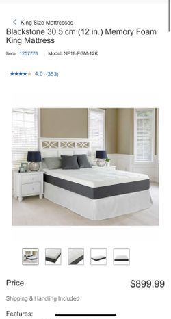 Black Stone Memory Foam Cal King Mattress