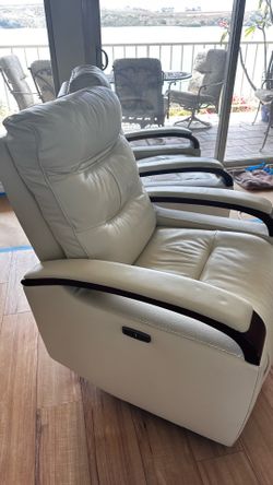 White Leather recliner
