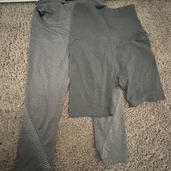 Long Shorts + Grey Leggings 