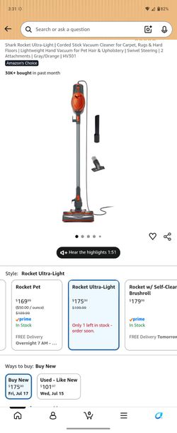 Brand New Shark Rocket Vacuum