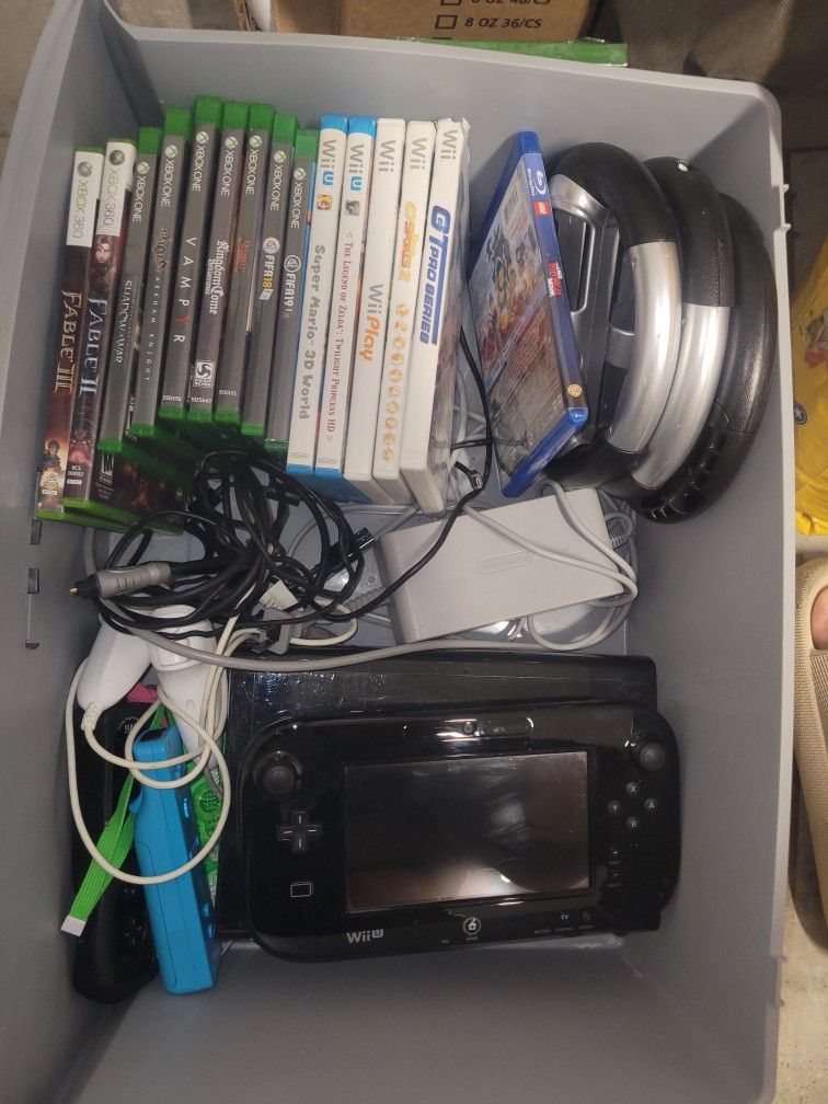 Nintendo Wii U System With Controller And Games