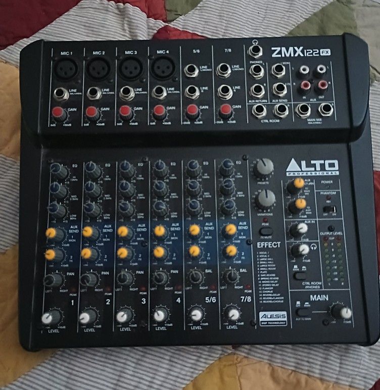 Alto Professional ZEPHYR ZMX122FX 8-Channel Mixer with Effects