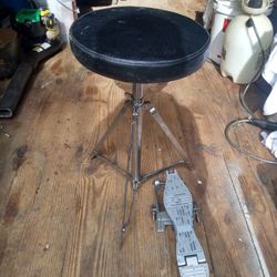 Drummer's Stool And Foot Pedal