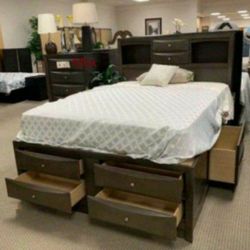 Eastern King Size Bed Frame With Storage Financing Available 