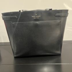 Black Leather Kate Spade Purse/Tote