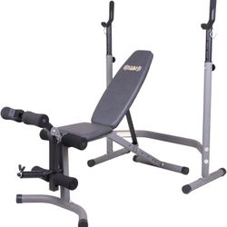 Bench And Weight Set + Dumbbell Handles + Floor Tiles