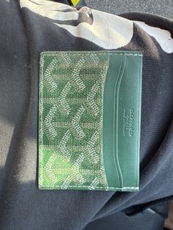 Goyard Green Goyardline Coated Canvas And Leather Saint Sulpice Card Holder