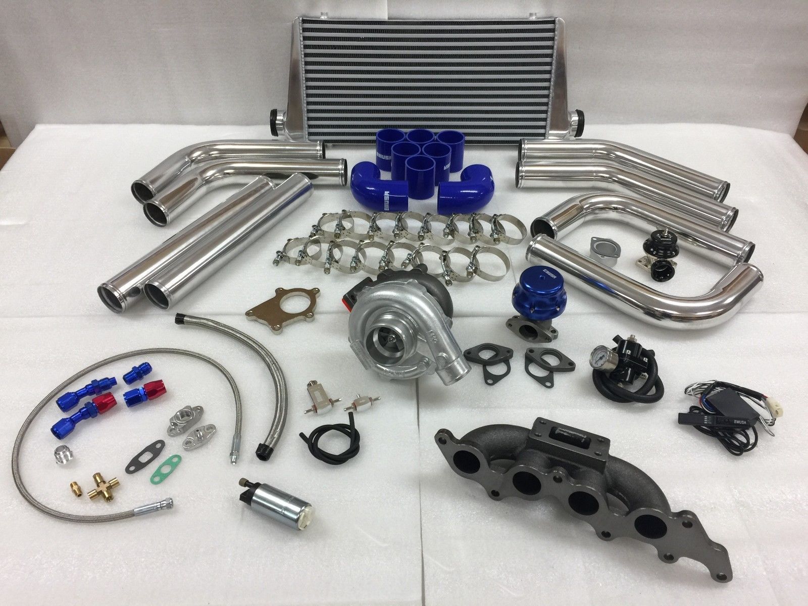T03/04 .63 Turbo Charging Kit For 04-06 Ford Focus Mazda 3 2.0L 2.3L Intercooler(MZ M3 BMF015)