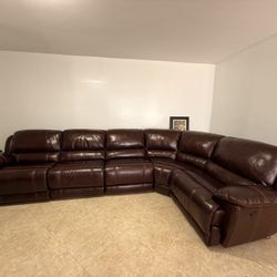Brown Leather Couch