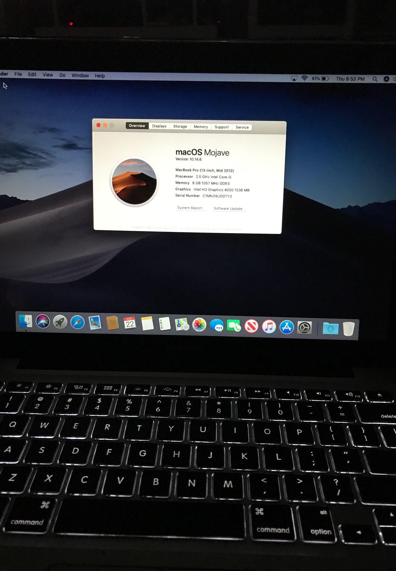 Mid 2012 Apple MacBook Pro 13 inch