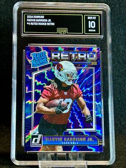 2024 Donruss 💥 Marvin Harrison Jr 💥 Rated Rookie Retro GMA 10 💎 Mint - Arizona Cardinals