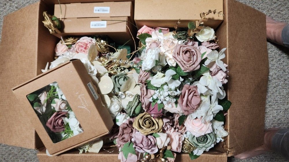 Artificial Ling Flowers - Large Box Used