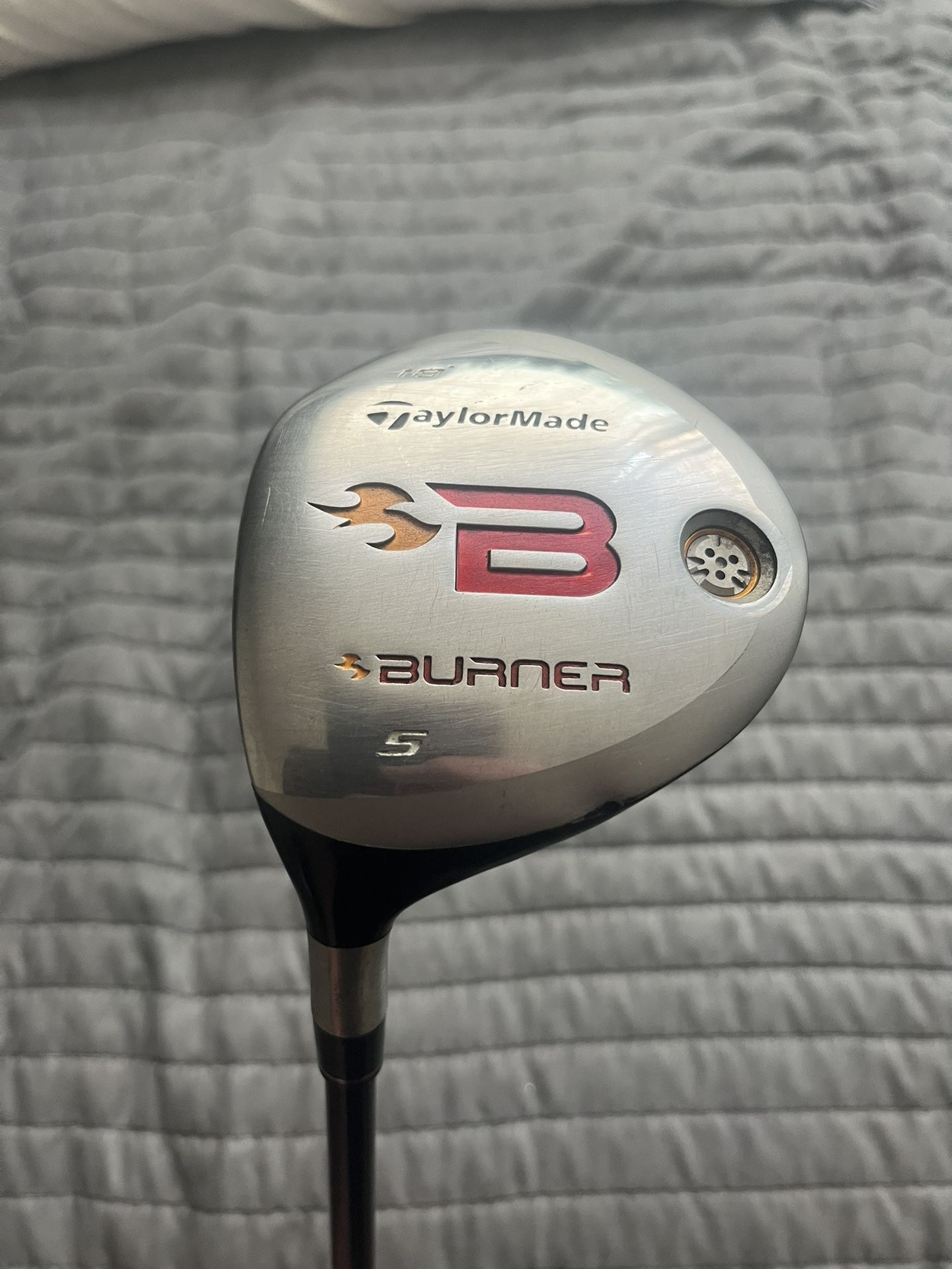 EXCELLENT CONDITION ***LEFT HANDED TAYLORMADE BURNER SUPERFAST MAX GOLF FAIRWAY WOOD 18* #5 W FUJIKURA REAX GRAPHITE STIFF